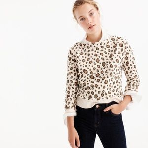 J Crew Cheetah Sweatshirt S